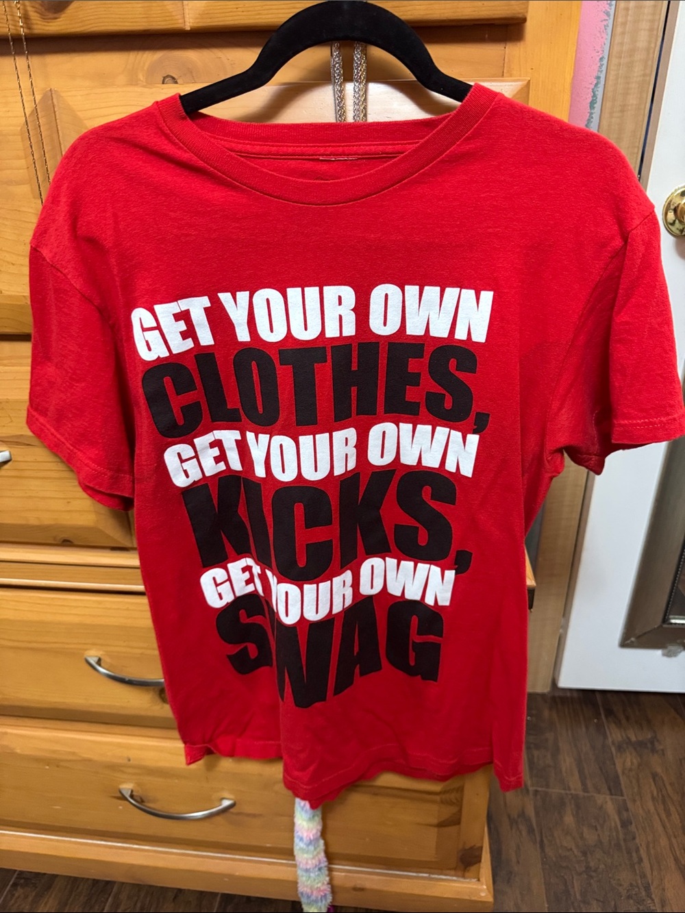 Kids Red Graphic Tee with Bold Slogan